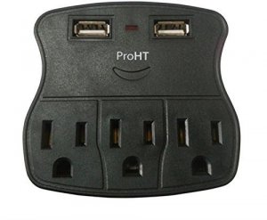 Inland 03241 Wall Tap Surge Protector With 2 Usb Char