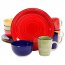 Gibson 105948.12 Home Color Vibes 12 Piece Handpainted Stoneware Dinne