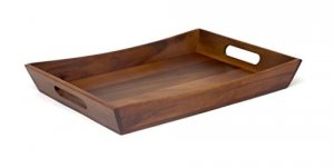 Lipper 1165 Acacia Curved Serving Tray