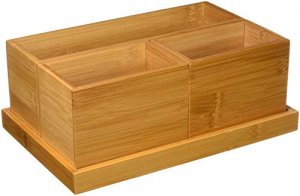 Lipper 1809 Bamboo Organizer 4 Piece