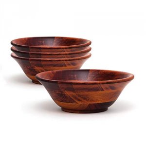 Lipper 263-4 Cherry Finish Set 4 Bowls