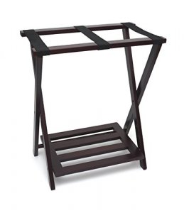 Lipper 502E Luggage Wshoe Rack Espresso