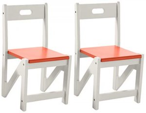 Lipper 505-20R Kid Zigzag Chairs 2pk Saffron