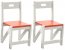 Lipper 505-20R Kid Zigzag Chairs 2pk Saffron