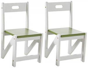 Lipper 505-2GR Kid Zigzag Chairs 2pk Green