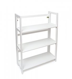 Lipper 517W 3shelf Folding Bookcase White