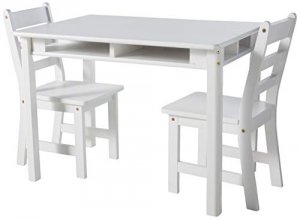 Lipper 534W Rect Table Chair Set White