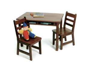 Lipper 534WN Rect Table Chair Set Walnut