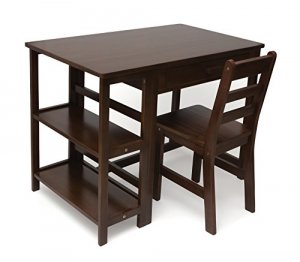 Lipper 584WN Child Desk And Chair Walnut