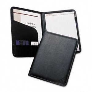 Samsill 70810 Sterling Letter Pad Folio - 8 12 X 11 - Vinyl - Black - 