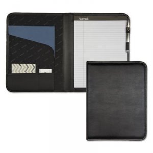 Samsill 70810 Sterling Letter Pad Folio - 8 12 X 11 - Vinyl - Black - 