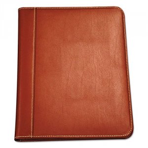 Samsill 71716 Letter Pad Folio - 8 12 X 11 - Leather - Tan - 1 Each