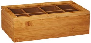 Lipper 8189 Bamboo Acrylic Adj Tea Box