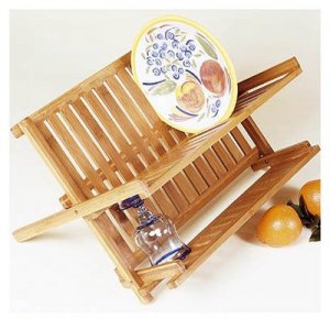 Lipper 8813 Bamboo Folding Dishrack