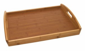 Lipper 8864 Bamboo Serving Tray Curved End