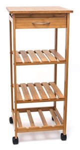 Lipper 8914 Bamboo Cart W Drawer