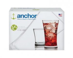 Anchor 94802l13 Linden Drinkware Set 16pc