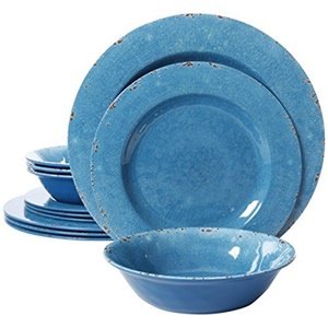 Gibson 94893.12 Sc Mauna Melamine Dw Blue 12pc