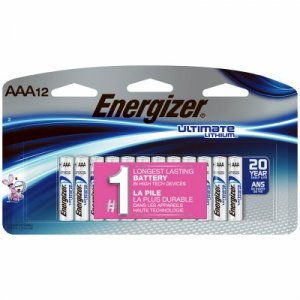 Energizer L92SBP-12 Ultimate Lithium Aaa Batteries, 12 Pack - For Came