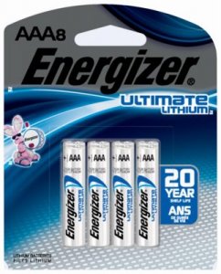 Energizer L92SBP-8 Ultimate Lithium Aaa Batteries, 8 Pack - For Camera