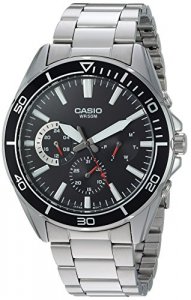 Casio MTD320D-1AV Diver Analog Watch Slvr Blk