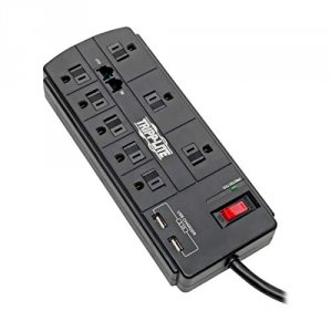 Tripp TLP88TUSBB Surge 8 Out 2 Usb Ports Tel