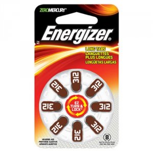 Energizer AZ312DP-8 Hearing Aid Size 312 8-pk