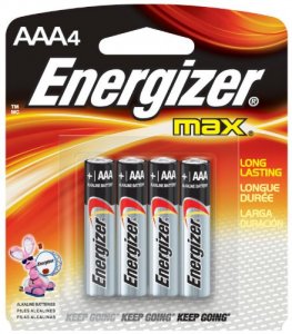 Energizer E92BP-4 Max Alkaline Aaa Batteries, 4 Pack - For Multipurpos