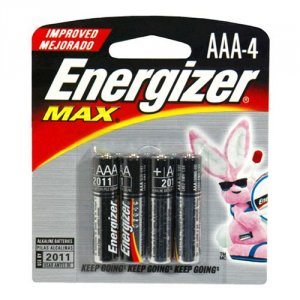 Energizer E92BP-4 Max Alkaline Aaa Batteries, 4 Pack - For Multipurpos