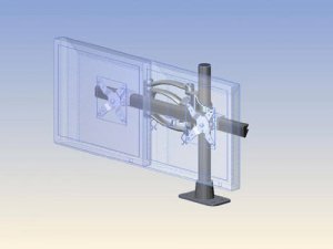 Ergotech 200-S16-B02-AP Dual 200 Series Lcd Monitor Arm