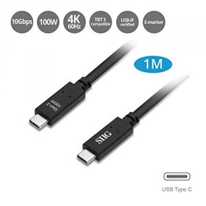 Siig CB-TC0F11-S1 Cable Cb-tc0f11-s1 Usb 3.1 Type-c Gen 2 Cable 100w 1