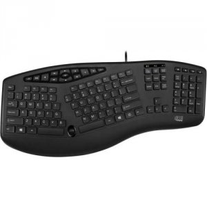 Adesso AKB-160UB Slim Multimedia Usb Ergonomic Desktop Keyboard, With 