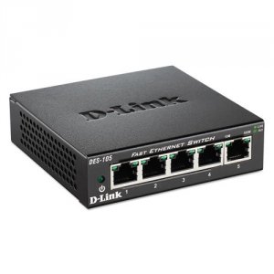 D-link DES-105 Swt Des-105 5-port 10100 Desktop Switch 1gbps Metal Cas