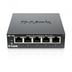 D-link DES-105 Swt Des-105 5-port 10100 Desktop Switch 1gbps Metal Cas