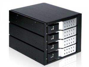 Istar BPN-DE340SS-SIL 3x5.25 To 4x3.5 Sas Cage Sil