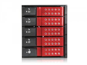 Istar BPN-DE350SS-RED 3x5.25 To 5x3.5 Sassata 6.0 Gbs Trayless Hot-swa