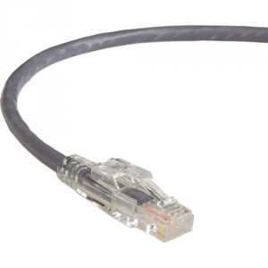 Black C6PC70-GY-02 2ft Cat6 Gray Stranded Lockable Patch Cable 550mhz