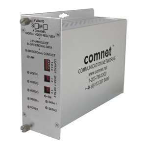 Comnet FVR4012S1 4-channel Digitally Encoded Video Receiver + 2 Bi-dir