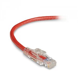 Black C6PC80-RD-15 15ft Cat6 Red Utp Lockable      Slimline Patch Cabl