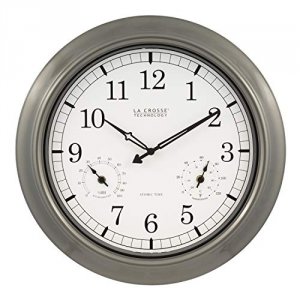 Lacrosse WT-3181PL-Q 18 Indooroutdoor Analog        Wall Clock