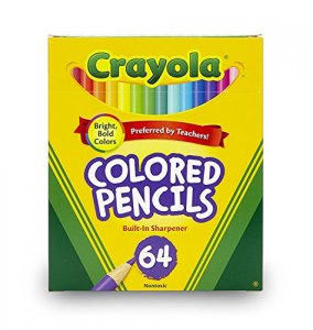 Crayola CYO 683364 64 Count Colored Pencils, Short - Hb Lead - 3.3 Mm 