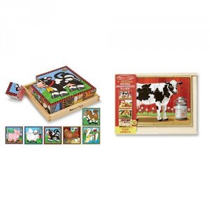 Melissa 775 Melissa  Doug Farm Cube Puzzle