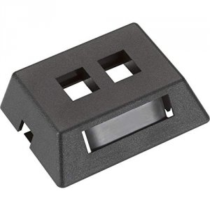 Black WPT459-MF Gigabase2 Modular Furniture Faceplate, 2