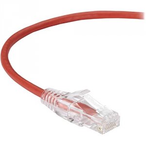 Black C6PC28-RD-01 Slim-net Cat6 Patch Cable Red 1ft