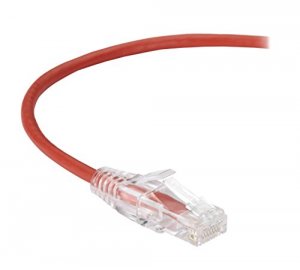 Black C6PC28-RD-03 Slim-net Cat6 Patch Cable Red 3ft