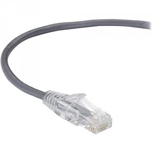 Black C6APC28-GY-05 Slim-net Cat6a Patch Cable Gray 5ft