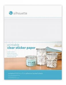 Silhouette MEDIA-CLR-ADH-3T Printable Clear Sticker Paper