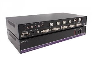 Smartavi DVN-4PROS 4-port Dvi-d, Usb And Audio Kvm Switch