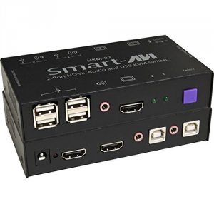 Smartavi HKM-02S 2-port Hdmi, Stereo Audio, Usb 2.01.1, Switch. Includ