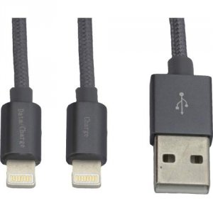 Visiontek 900995 Dual Lightning To Usb 2m